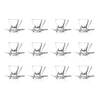 Ökologische Kaffeetassen aus transparentem oder farbigem Kristall 12 Stück - Amalgam Viadurini