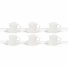 Teetassen aus weißem Porzellan 6 Stück Shabby Design - Rafiki Viadurini
