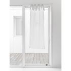 Glasvorhang mit Leinengaze und weißem Organza, elegantes Design – Tapioka Viadurini