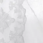 Italienischer Luxus-Vorhang aus hellem Leinen mit Organza und weißer Stickerei – Marinella Viadurini