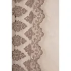 Leichter Leinenvorhang mit Organza und gotischer Stickerei im Luxuszentrum – Marinella Viadurini