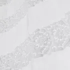 Weißer Leinenvorhang mit Organza- und Shabby-Design-Stickerei, hergestellt in Italien – Marpessa Viadurini