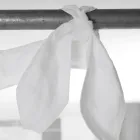 Weißer Vorhang aus Leinen und Organza mit eleganter italienischer Stickerei – Oceanomare Viadurini