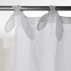 Vorhang aus weißem oder hellem Retro-Leinen und Organza mit luxuriösen Bändern – Karnak Viadurini