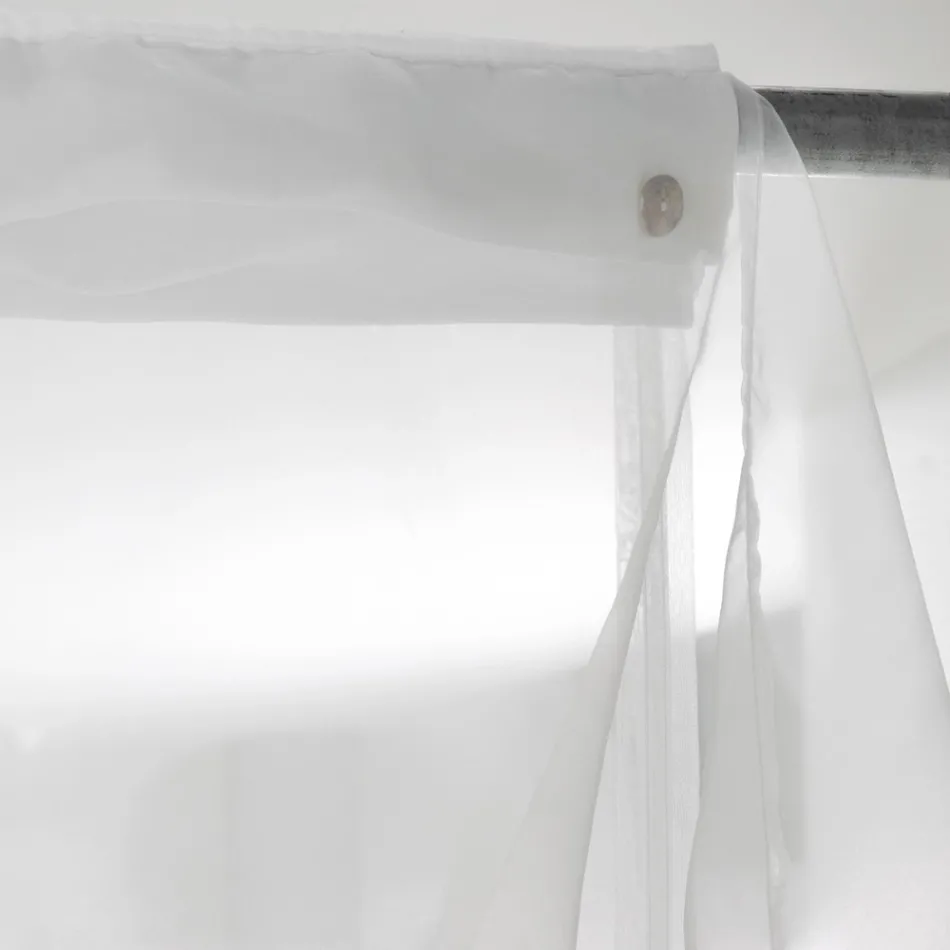 Eleganter, luxuriöser Organza-Vorhang, hochwertiges Design, hergestellt in Italien – Organza Viadurini