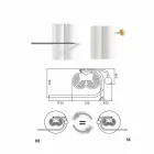 Vertikaler Design-Badezimmerheizkörper Elektrischer Boden 450 Watt - Ottolungo Viadurini