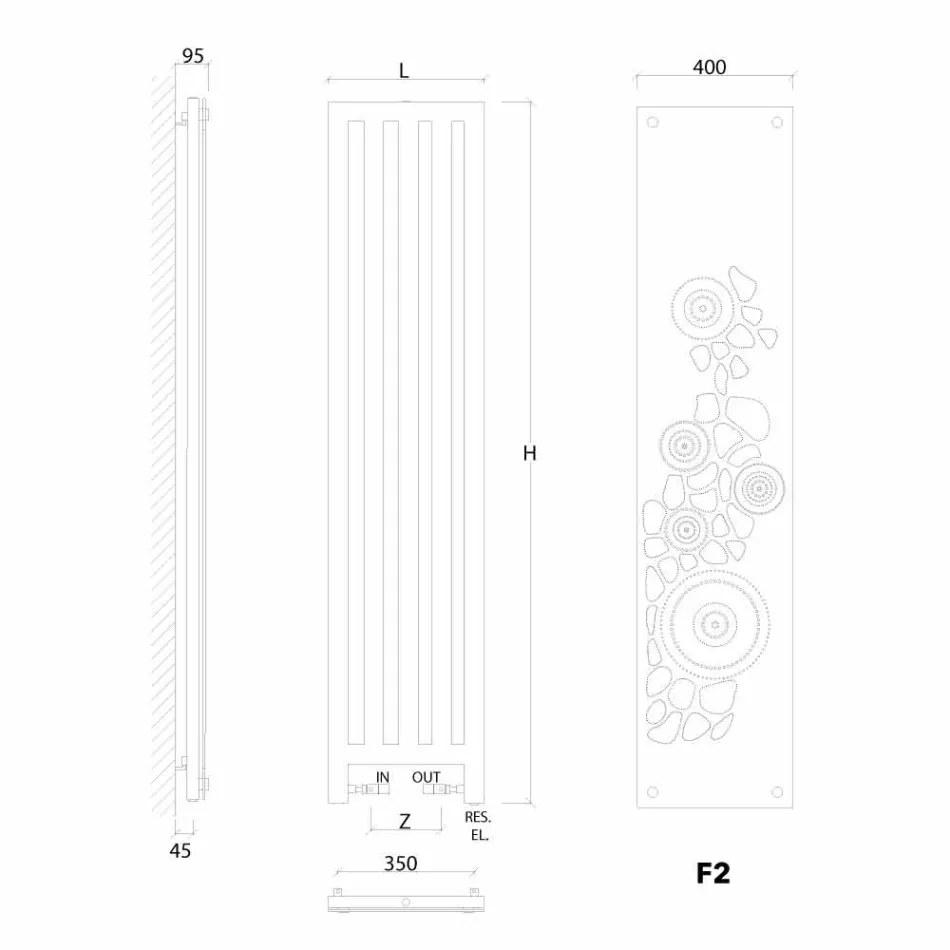 Termoarredo Elektro Bad made in Italy von New Kleid Scirocco H Viadurini