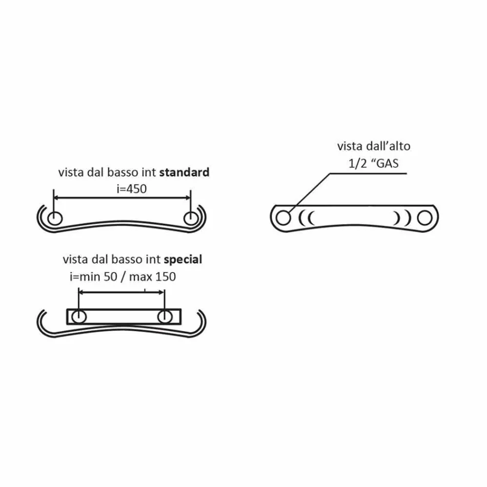 Vertikaler Hydraulikdesign-Kühler aus Aluminium bis 1061 Watt - gebogen Viadurini