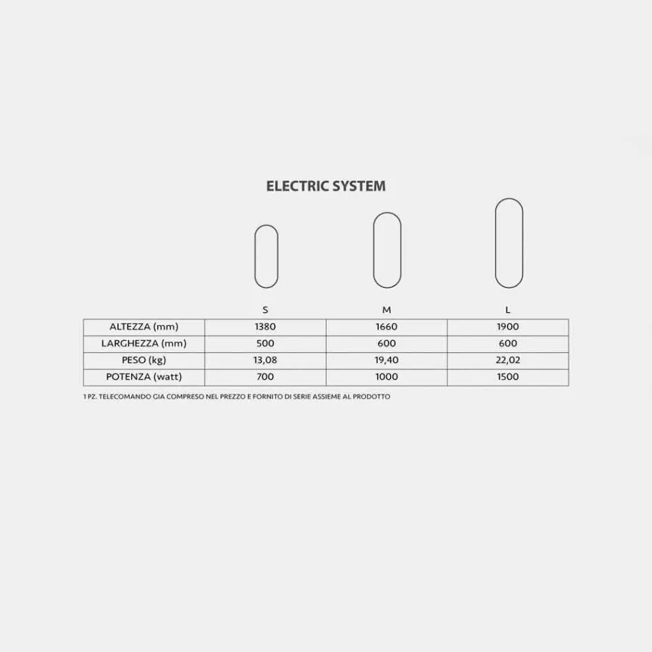 Beheizte Handtuchhalter Spiegel Strom bis zu 1500 Watt Brian Viadurini