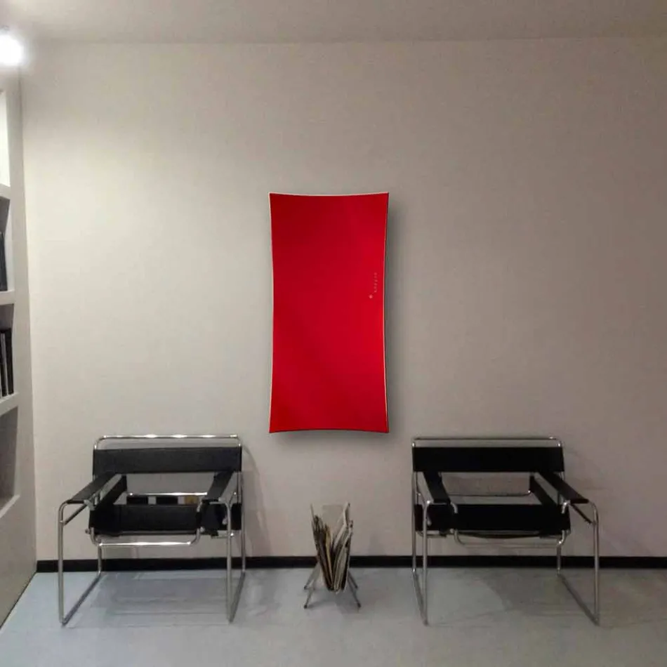 Wand montierte elektrischen Heizkörper in Barry gehärtetem Glas Viadurini