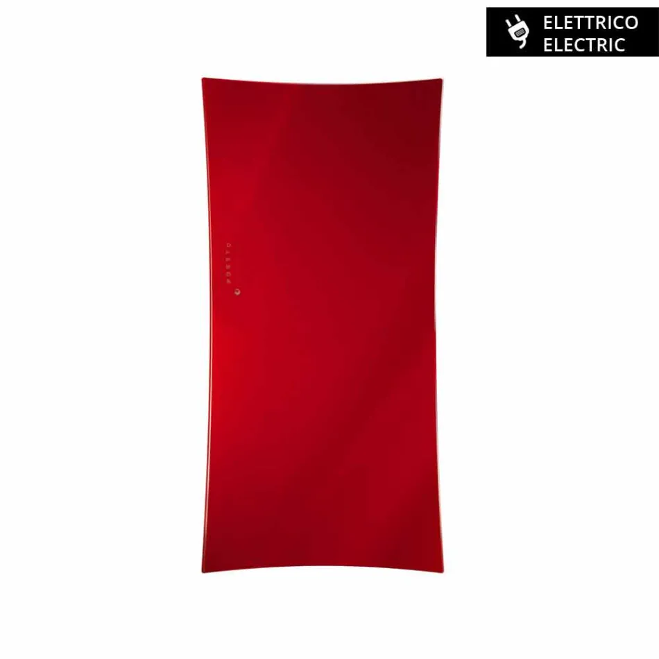 Wand montierte elektrischen Heizkörper in Barry gehärtetem Glas Viadurini