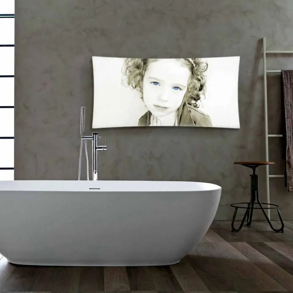 Elektro-Design-Heizkörper mit Foto Barry aus gehärtetem Glas Viadurini