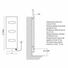 Elektrischer Design-Heizkörper für Badezimmer aus Stahl 6 Maßnahmen 1000 Watt - Maske Viadurini