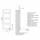 Elektrischer Design-Heizkörper für Badezimmer aus Stahl 6 Maßnahmen 1000 Watt - Maske Viadurini