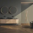 Freistehender elektrischer Heizkörper aus Stahl mit Fußschalter - Tree Viadurini