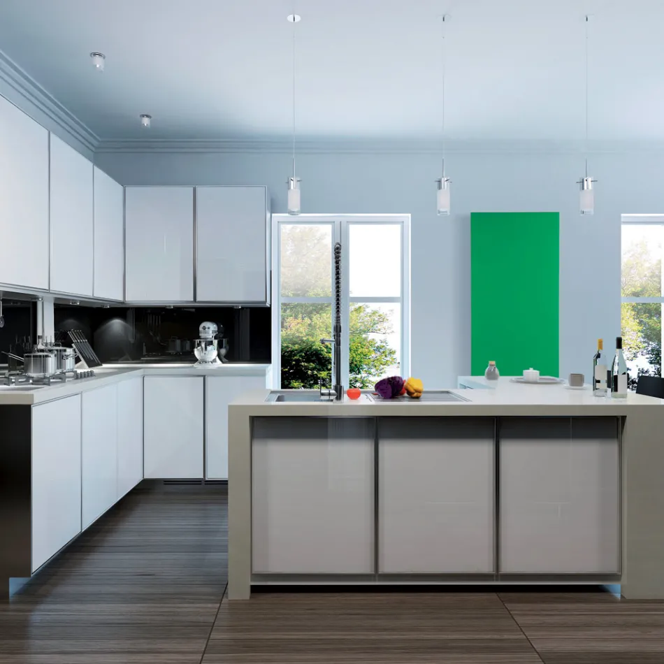 Elektrischer Heizkörper aus glattem italienischem Marmorpulver 1200 W – Linee Viadurini