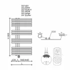 Modernes Design Wandheizkörper für Badezimmer 400 W - Pfau Viadurini