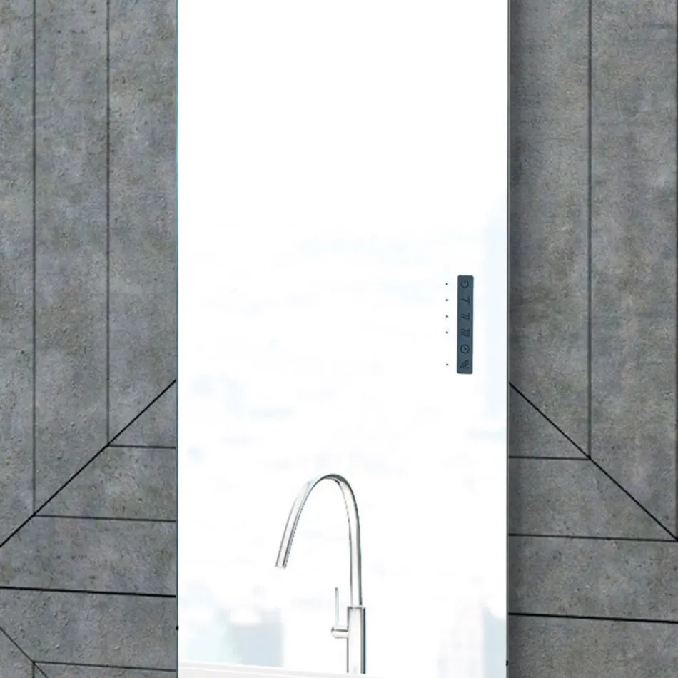 Elektrischer Heizkörper aus Glas und Aluminium, hergestellt in Italien – Glasur Viadurini