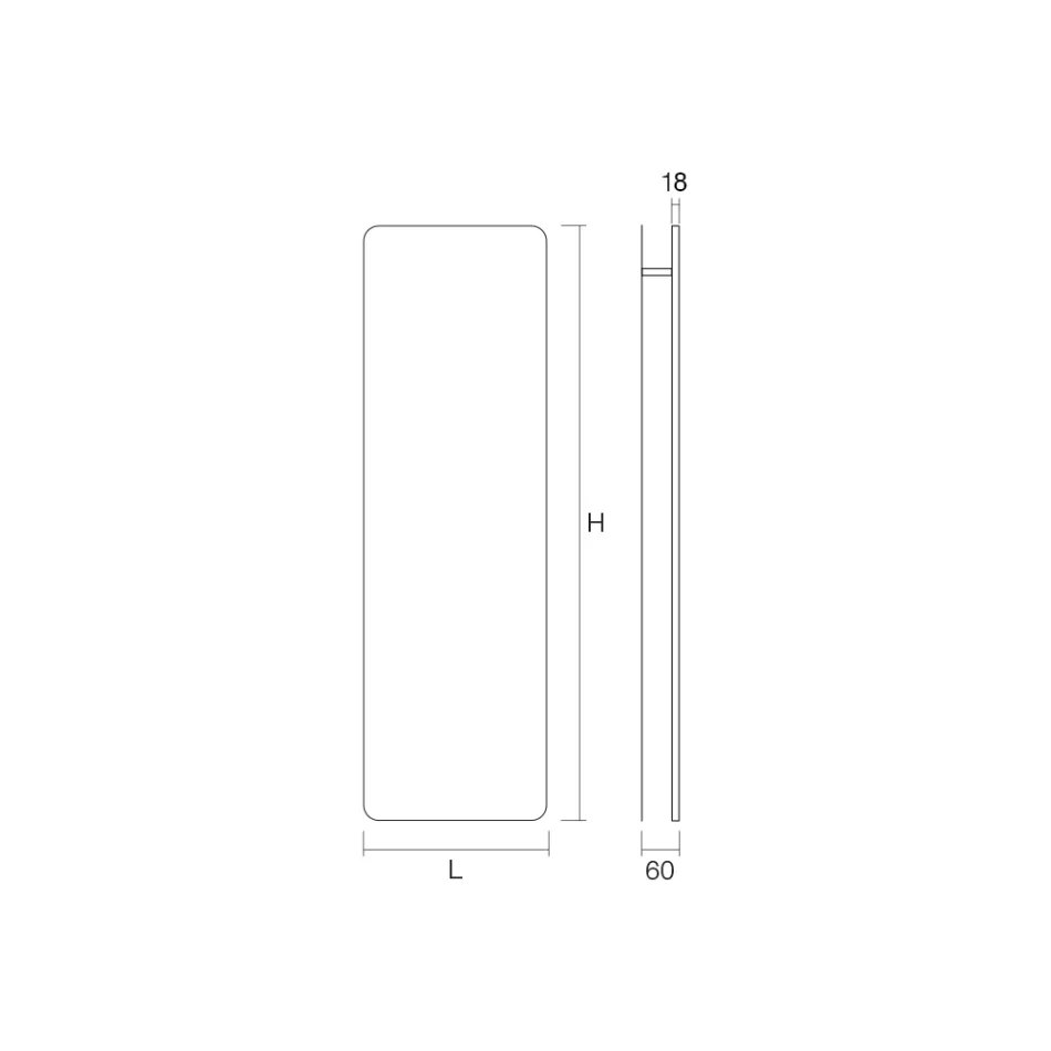 Elektrischer Heizkörper aus Glas und Aluminium, hergestellt in Italien – Glasur Viadurini