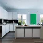 Hybrid-Designerheizkörper aus glattem italienischem Marmorpulver – Linien Viadurini