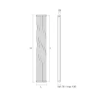 Hydraulischer Heizkörper mit gebogenen vertikalen Elementen, hergestellt in Italien – Ribes Viadurini