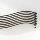 Termoarredo Hydraulische modernes Design in Wave von Scirocco H Stahl Viadurini