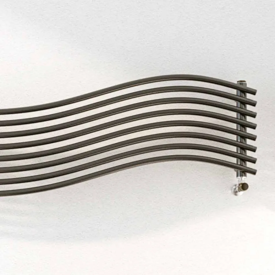 Termoarredo Hydraulische modernes Design in Wave von Scirocco H Stahl Viadurini