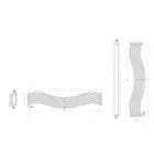 Termoarredo Hydraulische modernes Design in Wave von Scirocco H Stahl Viadurini