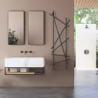 Hydraulischer Stahlheizkörper mit Rundrohren Made in Italy - Random Viadurini