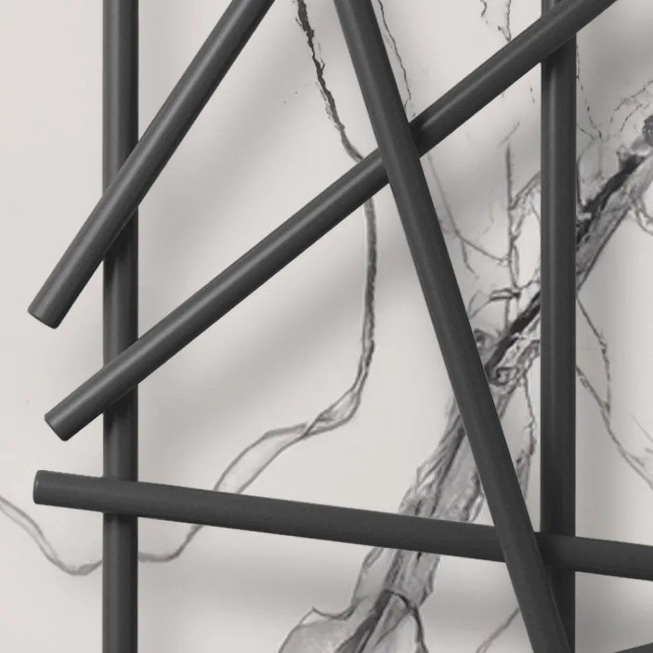 Hydraulischer Heizkörper aus Stahl mit runden Rohren, hergestellt in Italien – Random Viadurini