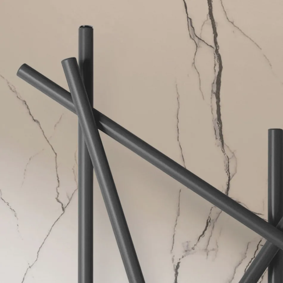 Hydraulischer Stahlheizkörper mit Rundrohren Made in Italy - Random Viadurini