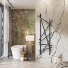 Hydraulischer Stahlheizkörper mit Rundrohren Made in Italy - Random Viadurini