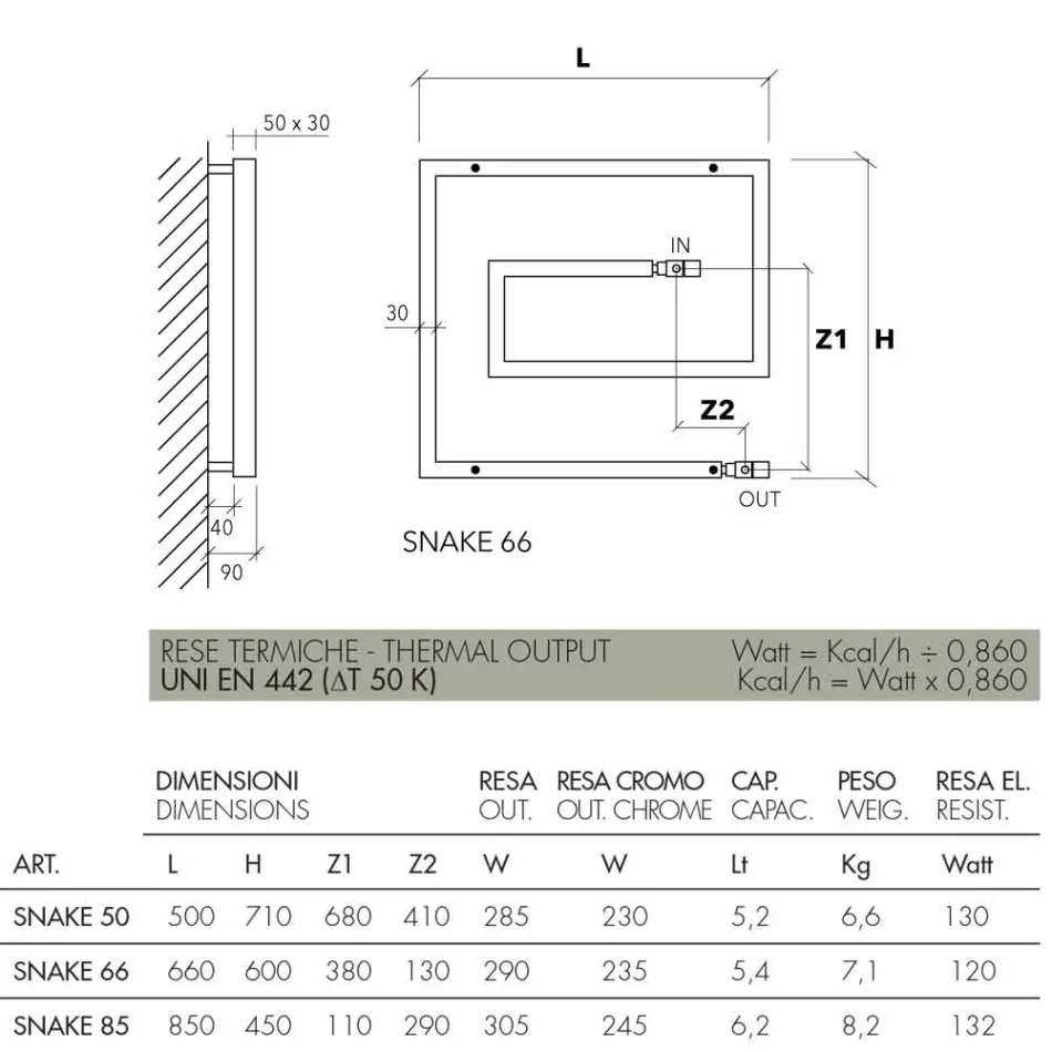Hydraulikkühler aus gebürstetem Edelstahl Snake von Scirocco H Viadurini