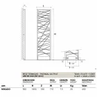 Hydraulische Termoarredo Stahl, metropolitan Stil Mikado Scirocco H Viadurini