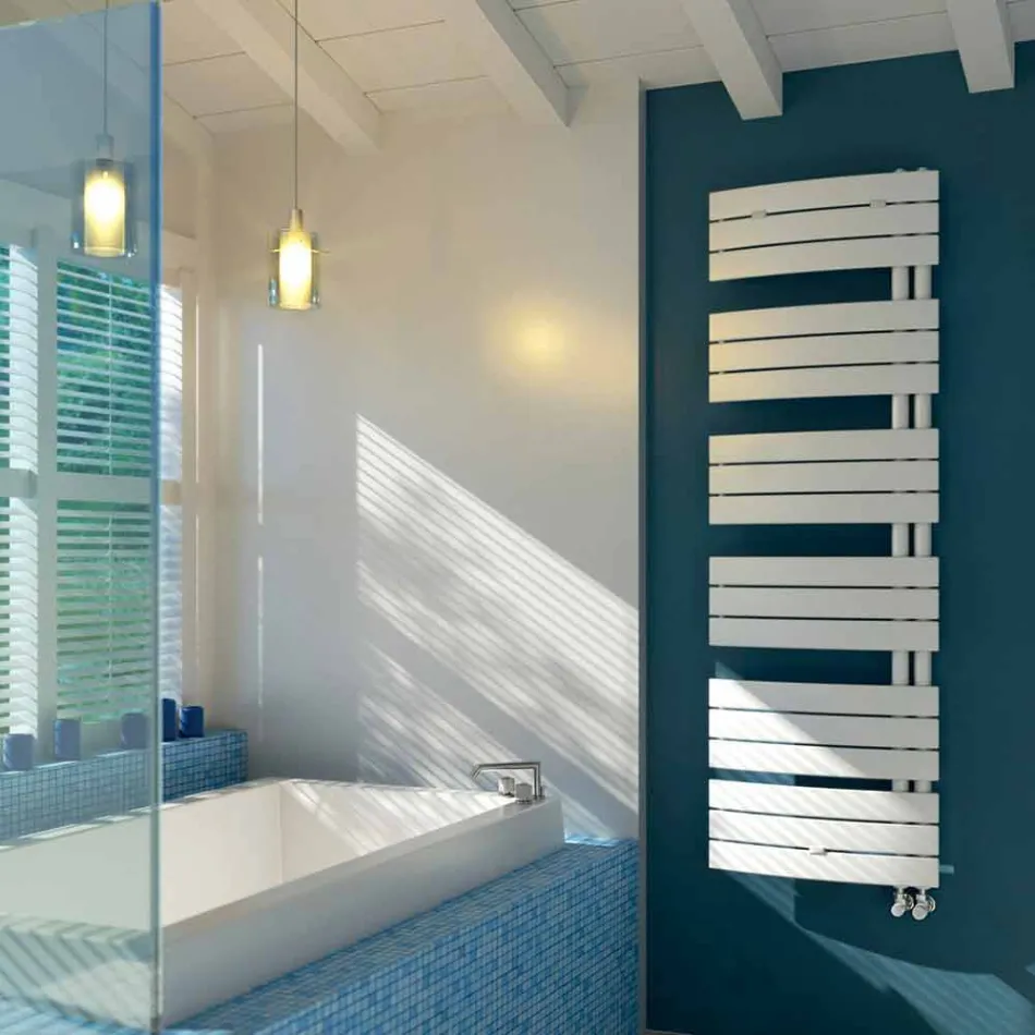 Hydraulik Heizkörper in weiß lackiertem Stahl Sail Scirocco H Viadurini