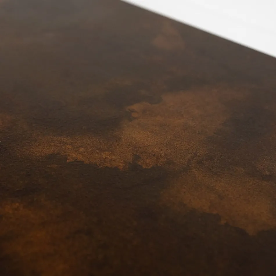 Hydraulischer Heizkörper aus italienischem Marmorpulver Corten-Effekt - Linien Viadurini