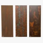 Hydraulischer Heizkörper aus italienischem Marmorpulver mit Corten-Effekt – Linien Viadurini