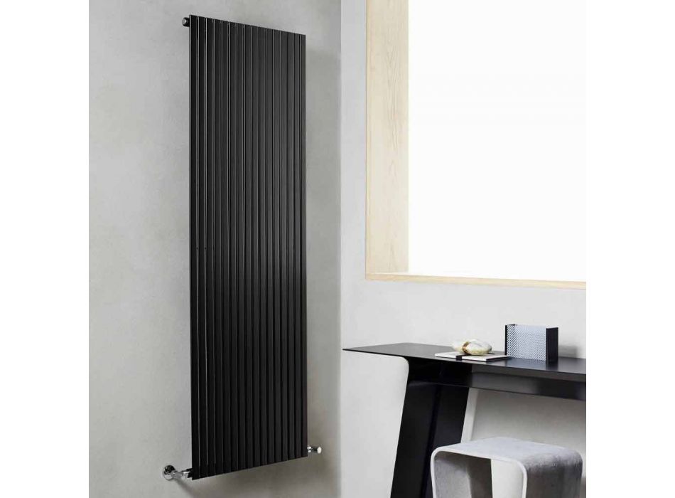 Modernes Design Vertikaler hydraulischer Wandkühler bis 1224 Watt - Regolo Viadurini
