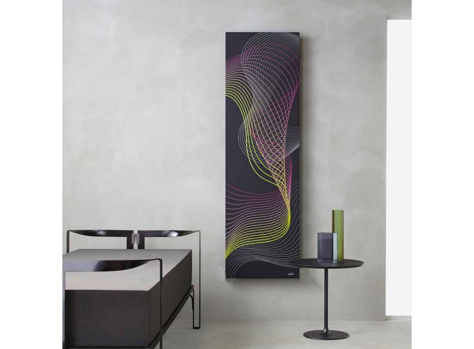 Moderner elektrischer Wandkühler aus Stahl mit 1000 Watt Dekoration - Kelvin Viadurini