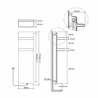 Vertikaler elektrischer Handtuchheizkörper bis 1000 Watt - Rebel Viadurini