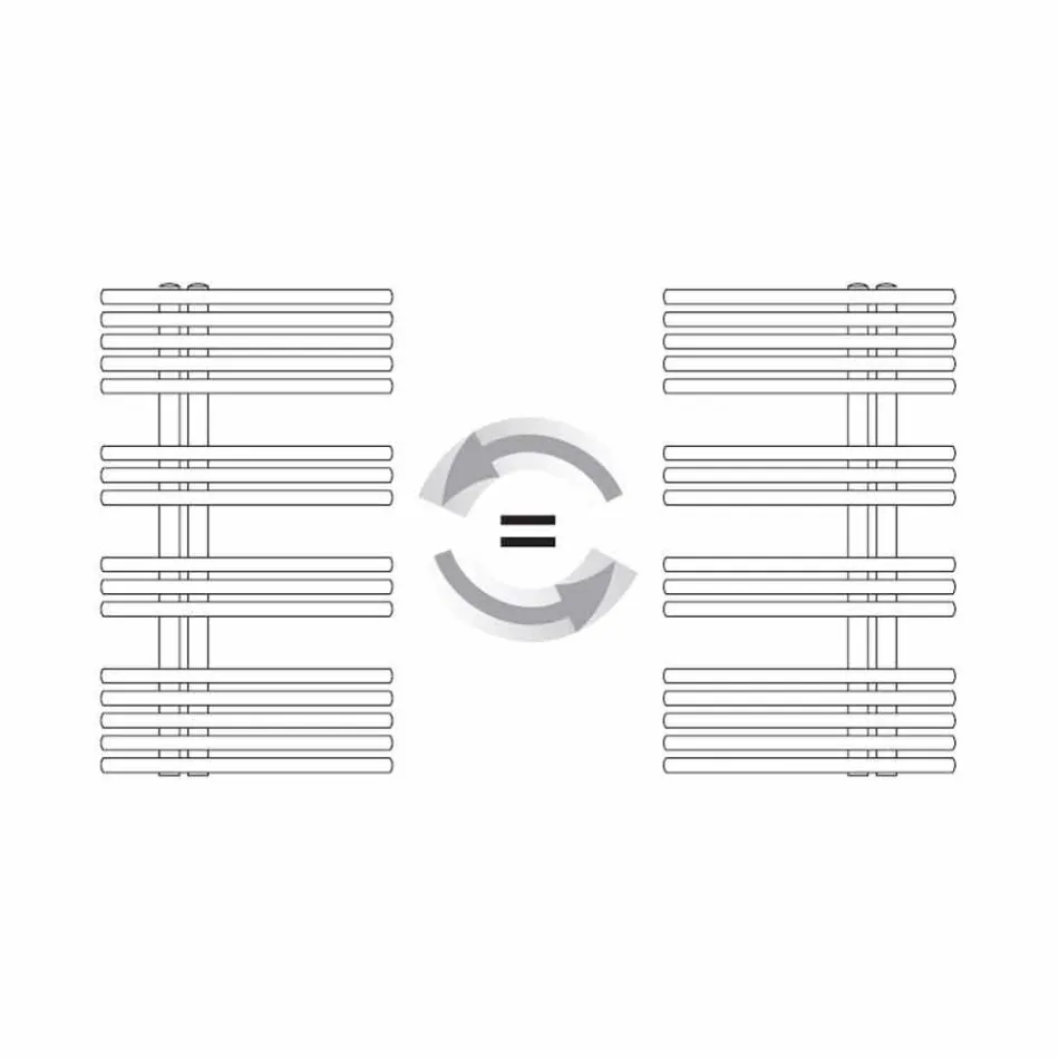 Kühler Chrom Handtuchwärmer in Stahl Hydraulic Design 483 W - Pavone Viadurini