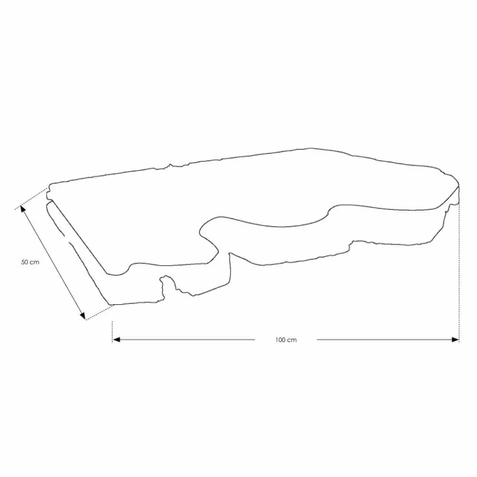 Abgehängte Badezimmerplatte aus massivem Teakholz, Einzelstück - Perfekt Viadurini