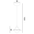 Toscot Apuane Terrakotta-Hängeleuchte ohne Rosette, hergestellt in der Toskana Viadurini