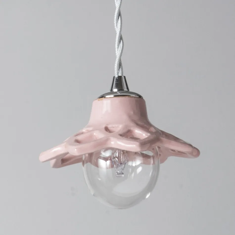 Toscot Apuane Terrakotta-Hängeleuchte ohne Rosette, hergestellt in der Toskana Viadurini