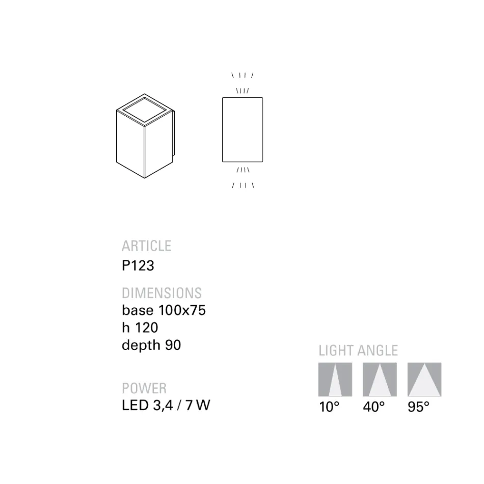Handgefertigte LED-Gartenwandleuchte aus Terrakotta von Toscot Smith Viadurini