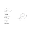 Toscot Traffic Wandleuchte aus Keramik und Metall, hergestellt in der Toskana Viadurini