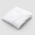 Weiße Leinentischdecke mit italienischem Luxus-Plisseerand – Tippel Viadurini