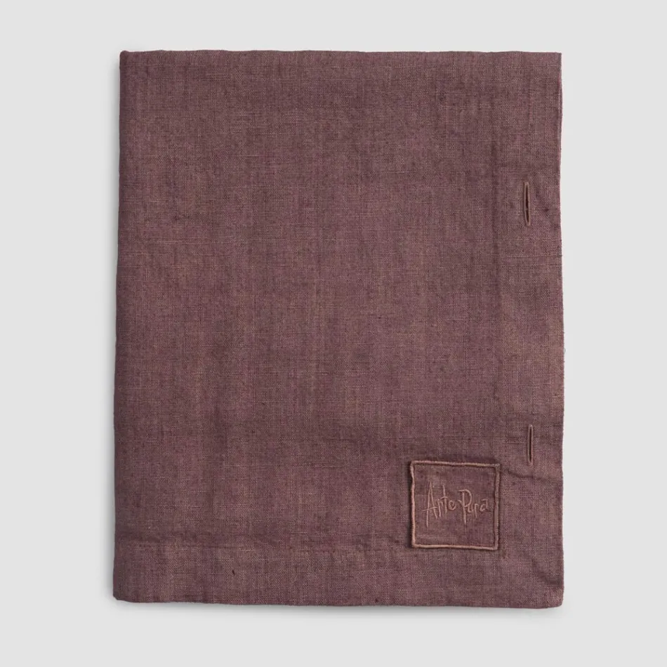 Modulare Tischdecke aus farbigem Leinen mit Knopflöchern und 10 Knöpfen – Mittelmeer Viadurini