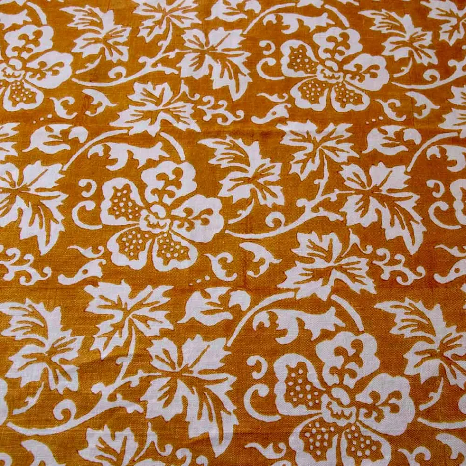 100% italienische handgefertigte Leinentischdecke mit einteiligem Handabdruck - Marken Viadurini