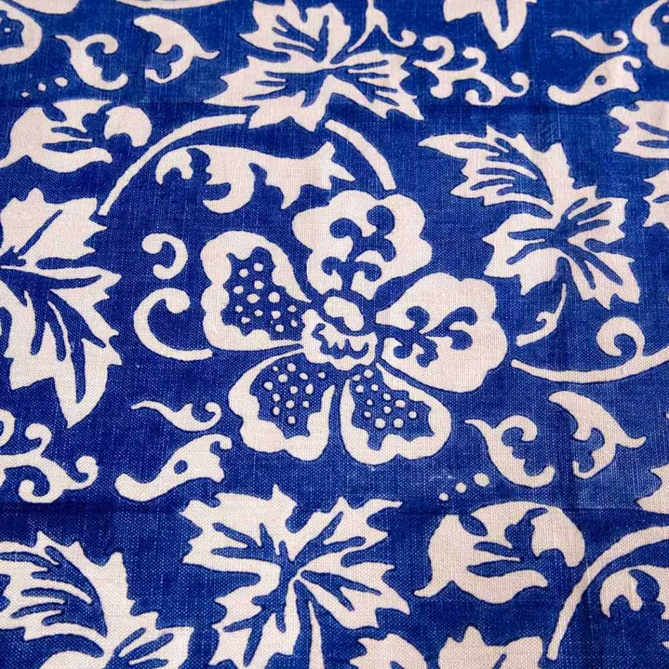 100% italienische handgefertigte Leinentischdecke mit einteiligem Handabdruck - Marken Viadurini